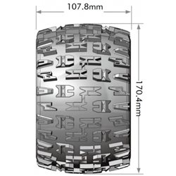 Däck & Fälg MT-PIONEER 3,8 Sport (Lös 17mm Hex 0 & 1/2 Offset) (2)