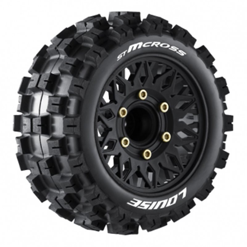 Däck & Fälg ST-MCROSS 1/10 Soft (Lös 12, 14 & 17mm Hex) (2)