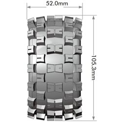 Däck & Fälg ST-MCROSS 1/10 Soft (Lös 12, 14 & 17mm Hex) (2)