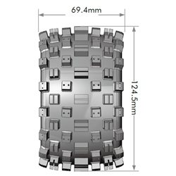 Däck & Fälg MT-ROCK 1/10 Soft (Lös 12, 14 & 17mm Hex) (2)