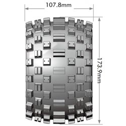 Däck & Fälg MT-ROCK 3,8 Sport (Lös 17mm Hex 0 & 1/2 Offset) (2)