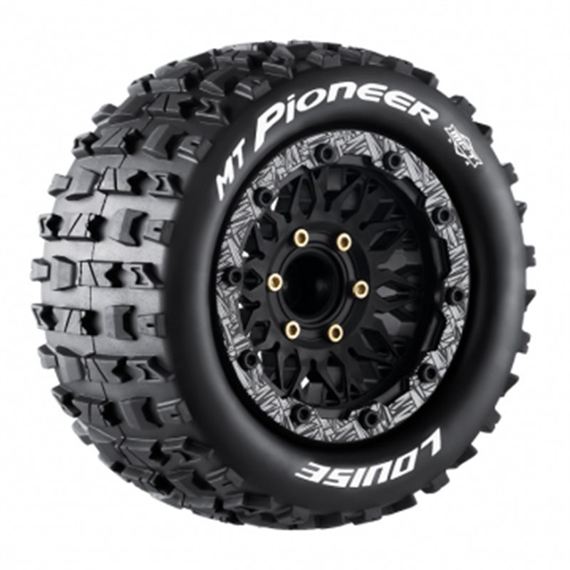 Däck & Fälg MT-PIONEER 1/10 MAXX Soft MFT (Lös 12, 14 & 17mm Hex) (2)