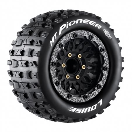 Däck & Fälg MT-PIONEER 1/10 MAXX Soft MFT (Lös 12, 14 & 17mm Hex) (2)