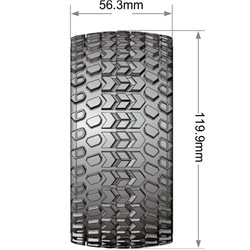 Däck & Fälg ST-HUMMER 1/10 Soft MFT (Lös 12, 14 & 17mm Hex) (2)