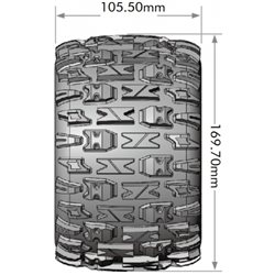 Däck & Fälg MT-PIONEER 3,8 Sport MFT (Lös 17mm Hex 0 & 1/2 Offset) (2)