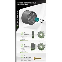 Däck & Fälg ST-MCROSS 3,8 Sport MFT (Lös 17mm Hex 0 & 1/2 Offset) (2)