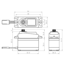 SC-1256TG Servo 20Kg 0,15s Coreless Black Edition*