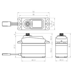SC-1258TG Servo 12Kg 0,08s Alu Coreless Titandrev*