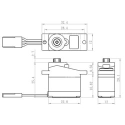 SH-0253 Servo 2,2Kg 0,09s Alu Mikro*