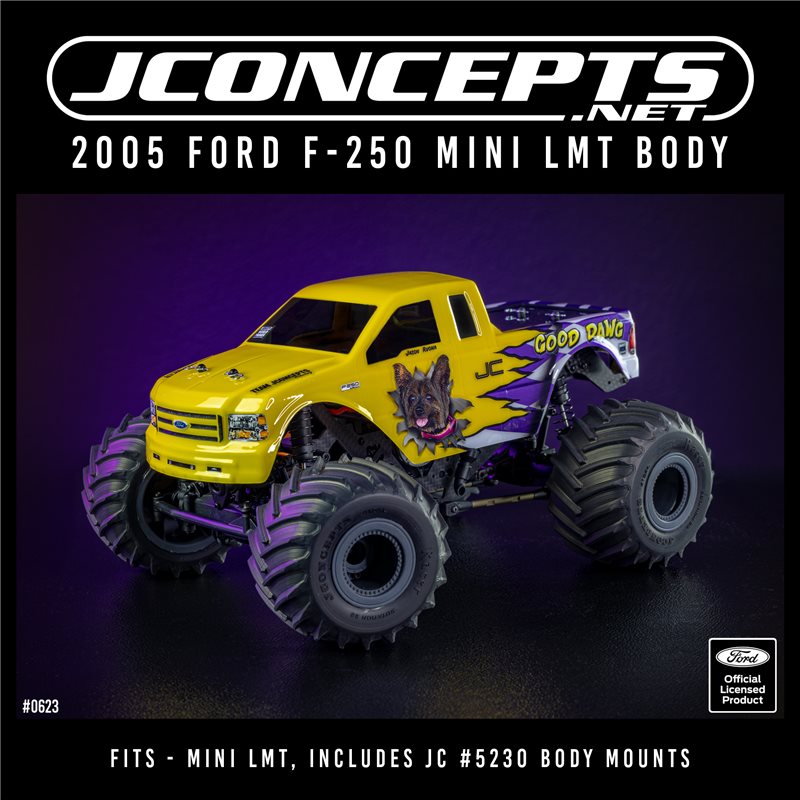 2005 Ford F-250 Mini MT body (Fits - Mini LMT, includes JC 5230 body mounts) 2005 Ford F-250 Mini MT body (Fits - Mini LMT, includes JC 5230 body mounts)