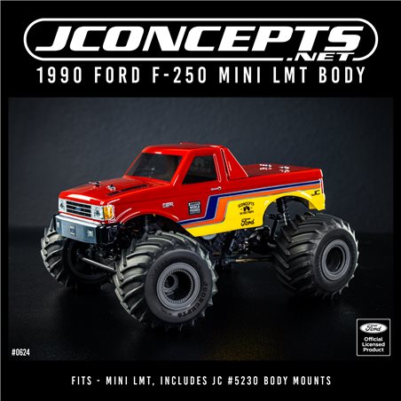 1990 Ford F-250 Mini MT body (Fits - Mini LMT, includes JC 5230 body mounts)