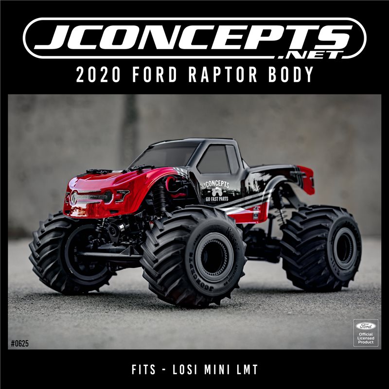 2020 Ford Raptor Mini MT body (Fits - Mini LMT, includes JC 5230 body mounts)