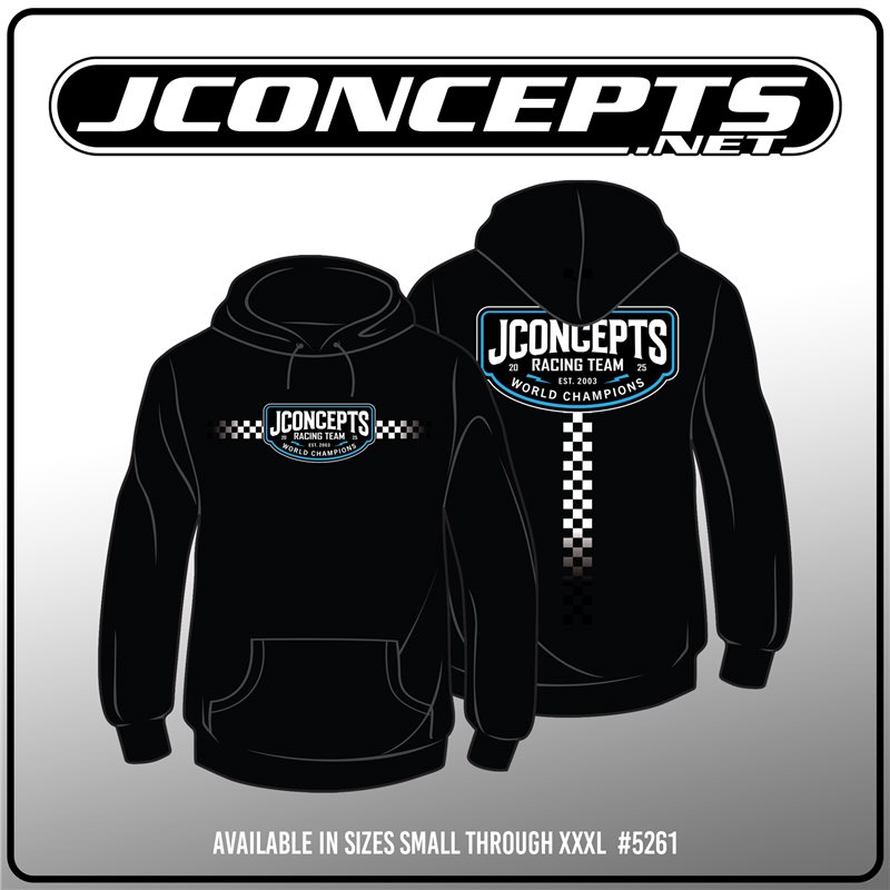 JConcepts Checkers or Wreckers 2025 pull-over hoodie sweatshirt, S