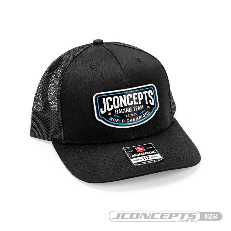 JConcepts - Checkers or Wreckers 2025 hat - round bill, mesh, snap-back design - Black JConcepts - Checkers or Wreckers 2025 hat - round bill, mesh, snap-back design - Black