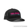 JConcepts, Retro pink / teal hat, embroidered, round bill, mesh, snap-back design - Black
