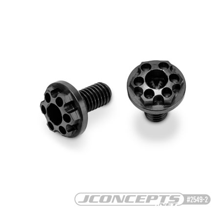 JConcepts - Titanium, Finnisher 3x6mm motor screws, black - 2pc