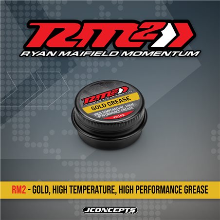 RM2 gold, high temperature, high performance grease (diff thrust bearings, 1/10th & 1/8th CVA, steel ring and pinion