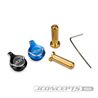 JConcepts battery plug pull set, w/plugs, blue + and black -