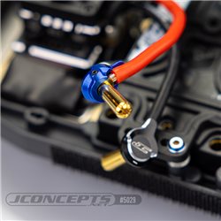 JConcepts battery plug pull set, w/plugs, blue + and black -