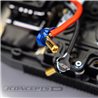 JConcepts battery plug pull set, w/plugs, blue + and black -