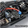 JConcepts battery plug pull set, w/plugs, blue + and black -