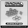 JConcepts Radial NMB bearing kit - Fits XRAY XB8, XB8e, XT8, XTEe 2024, 2025 JConcepts Radial NMB bearing kit - Fits XRAY XB8, XB8e, XT8, XTEe 2024, 2025