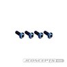 3x8mm Top Hat Titanium screw, burnt blue - 4pc