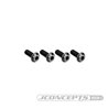 3x8mm Top Hat Titanium screw, stealth black - 4pc