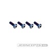 3x10mm Top Hat Titanium screw, burnt blue - 4pc