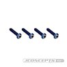 3x14mm Top Hat Titanium screw, burnt blue - 4pc