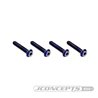 3x16mm Top Hat Titanium screw, burnt blue - 4pc