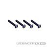 3x18mm Top Hat Titanium screw, burnt blue - 4pc
