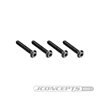 3x18mm Top Hat Titanium screw, stealth black - 4pc