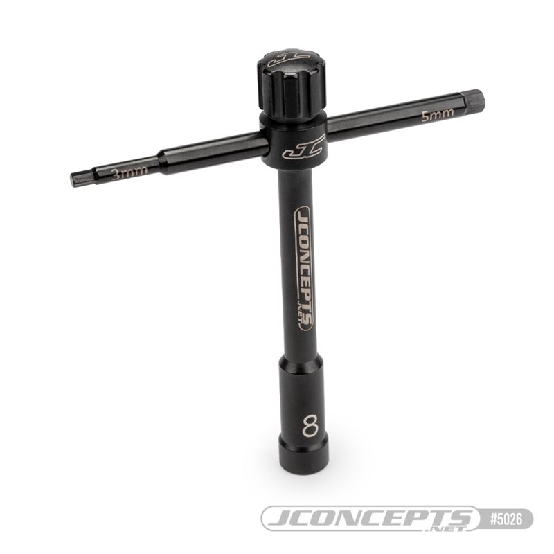 JConcepts - multi-wrench, black - 8mm (glow plug), 3mm | 5mm wrench JConcepts - multi-wrench, black - 8mm (glow plug), 3mm | 5mm wrench
