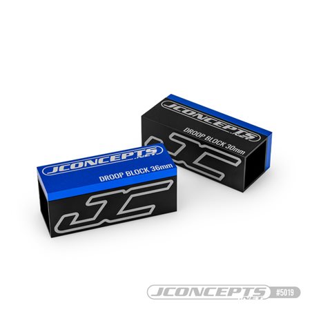 JConcepts - droop block 30 x 36mm - Fits, 1/10th and 1/8th vehicles, black / blue