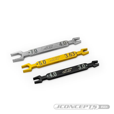 JConcepts - combo open wrench set - 3pc (3.0 | 4.0, 3.63 | 5.0, 4.0 | 7.0)