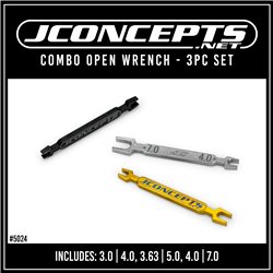 JConcepts - combo open wrench set - 3pc (3.0 | 4.0, 3.63 | 5.0, 4.0 | 7.0)