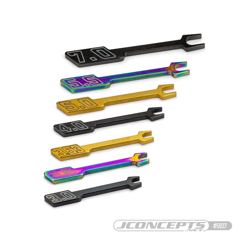 JConcepts - open wrench set - 7pc (3.0, 3.5, 3.63, 4.0, 5.0, 5.5, 7.0) JConcepts - open wrench set - 7pc (3.0, 3.5, 3.63, 4.0, 5.0, 5.5, 7.0)