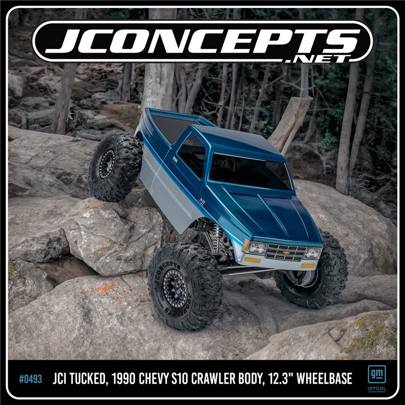 JCI Tucked, 1990 Chevy S10 crawler body, pre-cut (Fits - Traxxas TRX-4 Sport, Enduro, Axial, Vanquish 12.3" wheelbase) JCI Tucked, 1990 Chevy S10 crawler body, pre-cut (Fits - Traxxas TRX-4 Sport, Enduro, Axial, Vanquish 12.3" wheelbase)