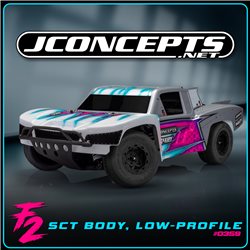 F2 - SCT body, low-profile height (Slash, Slash 4x4, Pro 2 SC10, Pro4 SC10, SC6.4, Tekno SCT410SL)