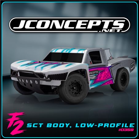 F2 - SCT body, low-profile height (Slash, Slash 4x4, Pro 2 SC10, Pro4 SC10, SC6.4, Tekno SCT410SL)