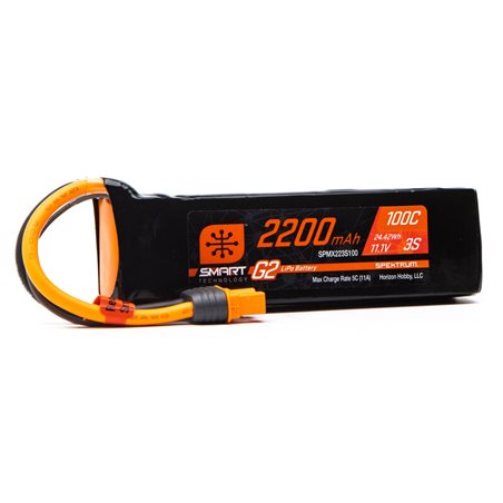 2200mAh 3S 11.1V Smart G2 LiPo 100C IC3