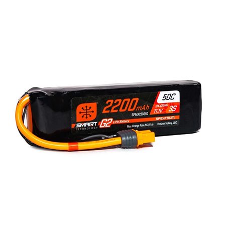 2200mAh 3S 11.1V Smart G2 LiPo 50C IC3