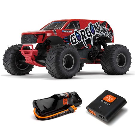 1/10 GORGON 2WD RTR Brushed Monster Truck (Battery & Charger Included) Red
