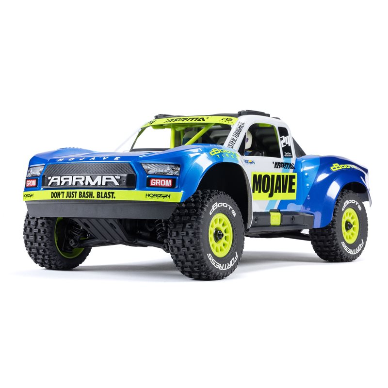 1/16 MOJAVE GROM 4X4 RTR Brushed Desert Truck (Battery & Charger Included) Blue/White 1/16 MOJAVE GROM 4X4 RTR Brushed Desert Truck (Battery & Charger Included) Blue/White