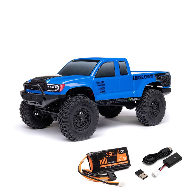 1/24 SCX24 Base Camp 4x4 Rock Crawler Brushed RTR - Blue 1/24 SCX24 Base Camp 4x4 Rock Crawler Brushed RTR - Blue