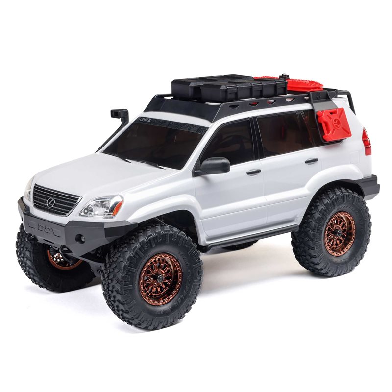 Axial 1/24 SCX24 Lexus GX 470 4X4 RTR Brushed Rock Crawler (Battery & Charger Included) White