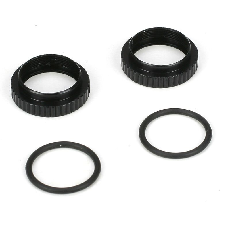 Shock Preload Adjuster Nut w/ O-rings: 22/22-4