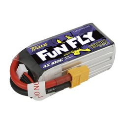 TATTU FUNFLY SERIES 1300 mAh 14.8V 100C 4S1P WITH XT60-TAA13004S10X6