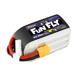 TATTU FUNFLY SERIES 1300 mha 22.2V  100C 6S1P WITH XT90 - TAA13006S10X6